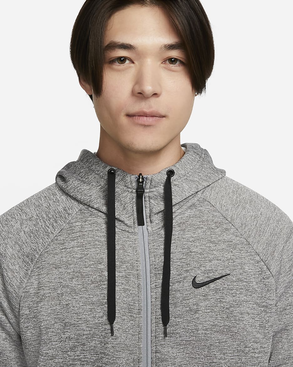 Nike therma fit hoodie grey online